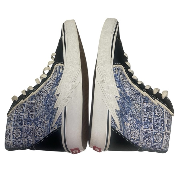 VANS Sk8-Hi Men's Sneakers Black/Blue Lightning Bolt, High Top, Size 10 - Picture 5 of 12